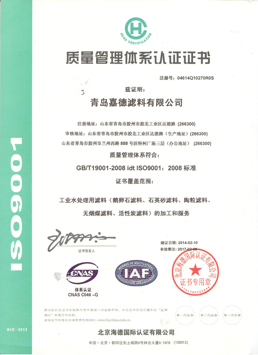 ISO質量管理體系認證